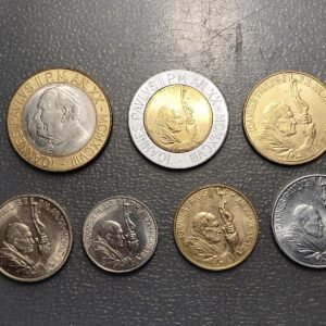 VATICANO JUAN PABLO II SERIE ANUAL MONEDAS 1998 10+20+50+100+200+500+1000 LIRE S
