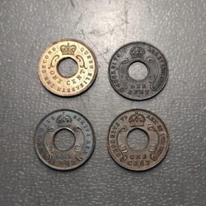 EAST AFRICA LOTE 4 MONEDAS 1 CENT EBC/EBC+