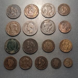 FRANCIA FRANCE LOTE 17 MONEDAS