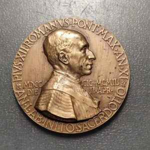 MEDALLA RELIGIOSA GRANDE 1949 VATICANO PAPA PIO XII LA VIRGEN