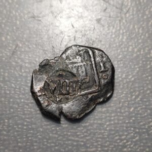 ESPAÑA FELIPE IV RESELLO VIII MARAVEDIS 1641 SOBRE 8 MR TOLEDO