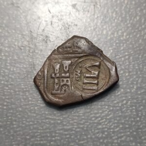 ESPAÑA FELIPE IV RESELLO VIII MARAVEDIS 1641 SOBRE 8 MR