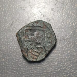 ESPAÑA FELIPE IV RESELLO VIII MARAVEDIS 1641 BURGOS SOBRE 8 MR 1625