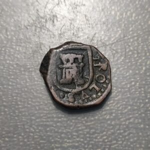 ESPAÑA CUENCA CARLOS II 2 MARAVEDIS 1696