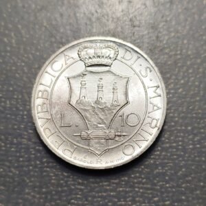 SAN MARINO 10 LIRAS 10 LIRE 1937 SC UNC
