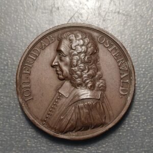 SUIZA SWITZERLAND MEDALLA 1740 JEAN FREDERIC OSTERVALD (1663-1747) 43mm