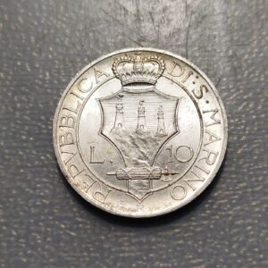 SAN MARINO 10 LIRAS 10 LIRE 1937 EBC+