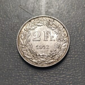 SUIZA SWITZERLAND 2 FRANCS 1913 B EBC