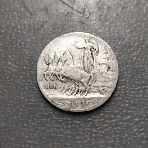 ITALIA 1 LIRA 1908 R BC+