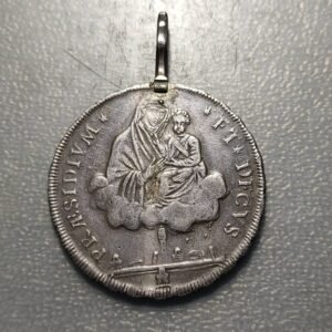 ITALIA BOLOGNA GOBIERNO POPULAR SCUDO 10 PAOLI 1797 COLGADA MONTADA