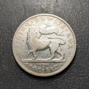 ETIOPIA ETHIOPIA MENELIK II 1/2 BIRR EE 1889 (1897) BC