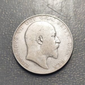 GREAT BRITAN GRAN BRETAÑA EDWARD VII 1/2 CROWN 1/2 CORONA 1909 MBC-