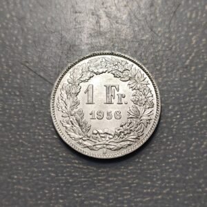 SUIZA SWITZERLAND 1 FRANC 1956 B SC UNC