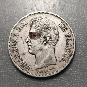 FRANCIA FRANCE CHARLES X 5 FRANCOS 5 FRANCS 1828 A