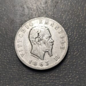 ITALIA 2 LIRAS 2 LIRE 1863 N NAPOLI "VALORE" MBC-