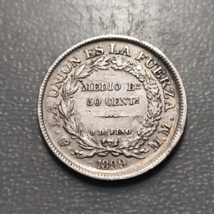 BOLIVIA POTOSI 50 CENTAVOS 1899 MBC+