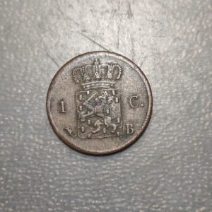 NETHERLANDS PAISES BAJOS WILHELM I 1 CENT 1827 B BRUXELLES MBC