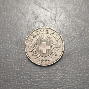SUIZA SWITZERLAND 10 RAPPEN 1871 EBC