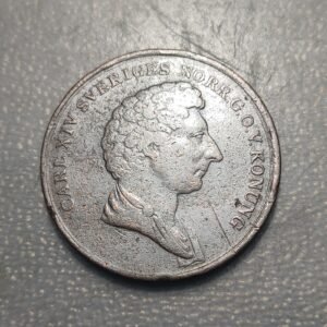 SUECIA SWEDEN CARL XIV 2 SKILLING BANCO 1836
