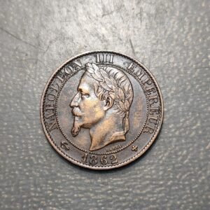 FRANCIA FRANCE NAPOLEON III 5 CENTIMES 1862 BB STRASBOURG MBC/MBC+