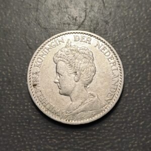 PAISES BAJOS NETHERLANDS WILHELMINA 1 GULDEN 1914 MBC