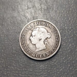 CEYLON CEILAN VICTORIA 50 CENTS 1900 BC/BC+