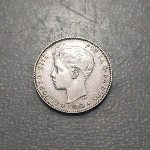 ESPAÑA ALFONSO XIII 1 PESETA 1900 (19-00) EBC-/EBC