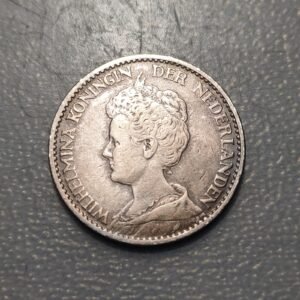 PAISES BAJOS NETHERLANDS WILHELMINA 1 GULDEN 1914 MBC-