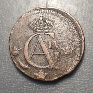 SUECIA SWEDEN GUSTAV IV ADOLF 1 SKILLING 1802