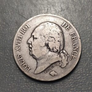 FRANCIA FRANCE LOUIS XVIII 5 FRANCOS 5 FRANCS 1821 A