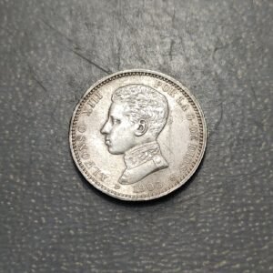 ESPAÑA ALFONSO XIII 1 PESETA 1903 MBC+ RAYITA DETRAS DEL BUSTO