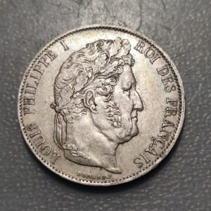 FRANCIA FRANCE LOUIS PHILIPPE I 5 FRANCOS 5 FRANCS 1844 W LILLE MBC+/EBC-