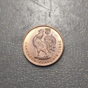 CAMERUN CAMEROON 50 CENTIMES 1943 SC UNC BRILLO ORIGINAL