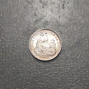 PERU LIMA 1/2 DINERO 1916 SC UNC
