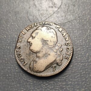 FRANCIA FRANCE LOUIS XVI 12 DENIERS 1792 T NANTES
