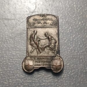 ITALIA TOSCANA PISTOLA SAN MARCELLO MEDALLA 1931 CONVEGNO PUBLICO ASISTENCIA