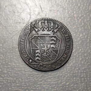 SUIZA SWITZERLAND NEUCHATEL FRIEDRICH WILHELM III DE PRUSSIA 4 KREUZER 1800 MBC