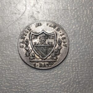 SUIZA SWITZERLAND VAUD 1 BATZEN 1827 MBC/MBC+