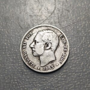 ESPAÑA ALFONSO XII 1 PESETA 1883 MBC-