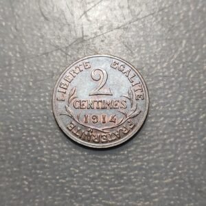 FRANCIA FRANCE 2 CENTIMES 1914 SC- PARTE DE BRILLO ORIGINAL
