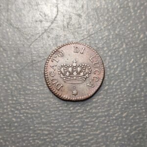 ITALIA LUCCA CARLO LUDOVICO CARLOS LUIS BORBON MEZZO SOLDO 1826 EBC-/EBC