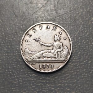 ESPAÑA I REPUBLICA GOBIERNO PROVISIONAL 1 PESETA 1870 MBC-/MBC