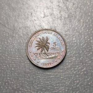 KEELING COCOS 5 CENTS 1977 EBC/EBC+ ESCASA SCARCE
