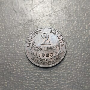 FRANCIA FRANCE 2 CENTIMES 1920 SC-/SC PARTE DE BRILLO ORIGINAL