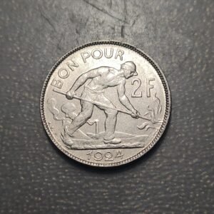 LUXEMBURGO LUXEMBOURG BON POUR 2 FRANCS 1924 EBC/EBC+