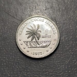 KEELING COCOS 1 RUPEE 1977 EBC/EBC+ ESCASA SCARCE