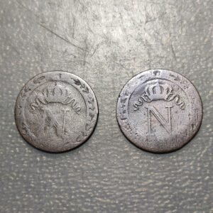 FRANCIA FRANCE NAPOLEON BONAPARTE LOTE DE 2 MONEDAS 10 CENTIMES 1809-1810