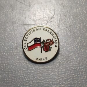 ESPAÑA CHILE PIN COLECTIVIDAD VALENCIANA 20mm