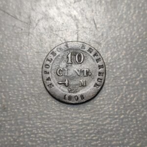 FRANCIA FRANCE NAPOLEON BONAPARTE 10 CENTIMES 1808 M TOULOUSE