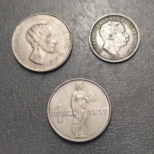LUXEMBURGO LUXEMBOURG LOTE DE 3 MONEDAS
